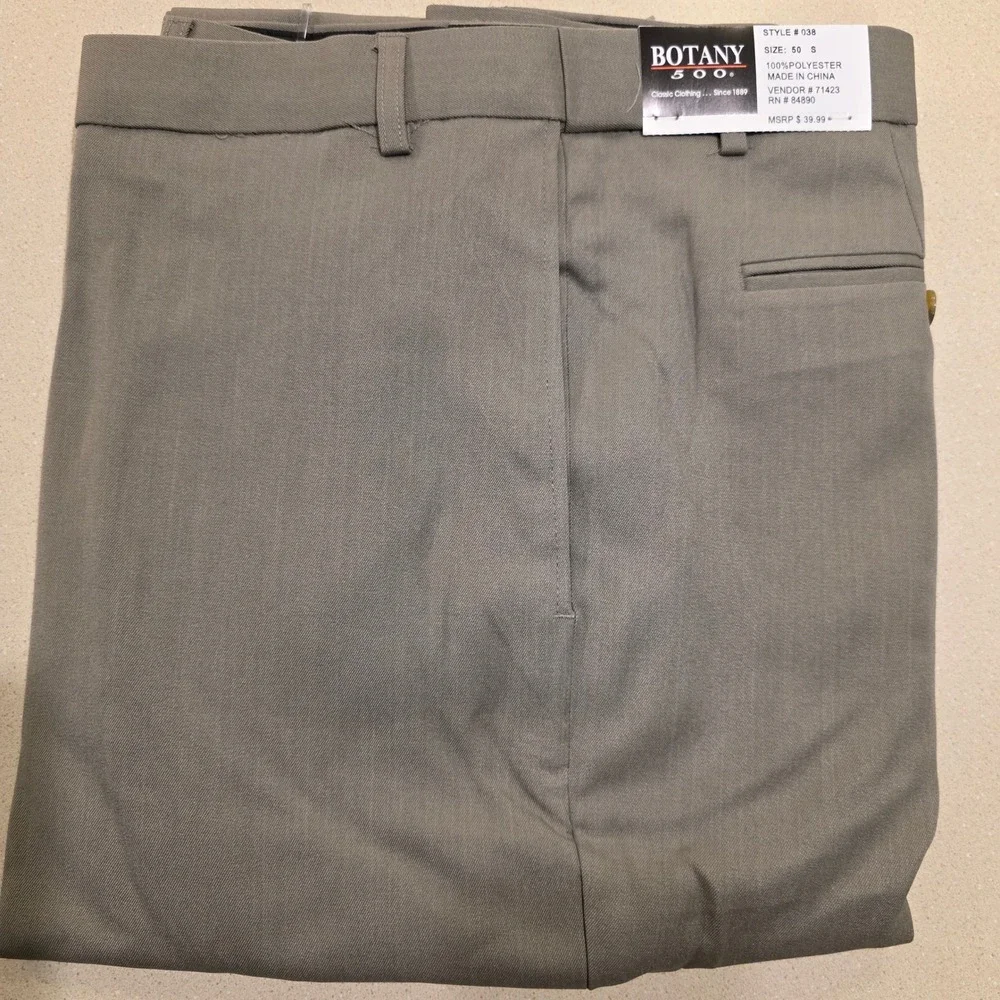 Botany 500 Pants | Dress Pants Men 50"X28" Short Grey Flat Front Polyester Trousers Botany 500, Nwt | Color: Gray | Size: 50 | Biggbargains's Closet Botany 500 Pants | Dress Pants Men 50"X28" Short Grey Flat Front Polyester Trousers Botany 500, Nwt | Color: Gray | Size: 50 | Biggbargains's Closet